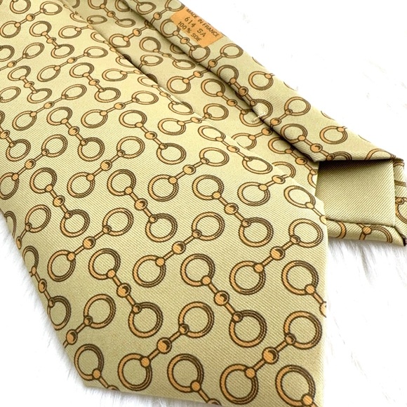 Authentic Hermes Necktie Patterned and made in France - Picture 7 of 10